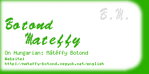 botond mateffy business card