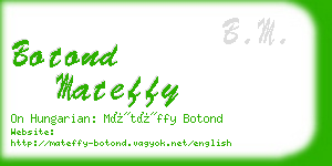 botond mateffy business card